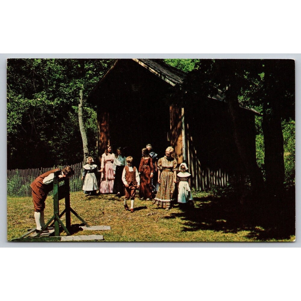 Postcard PA Milford Old Mill Village Early American Scene Stockade c1970s
